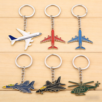 Porte-clés promotionnel personnalisé avec logo, modèle d'avion en métal émaillé, souvenir, mini porte-clés mousqueton 2D en alliage de zinc