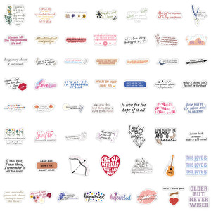 สติกเกอร์ลายกราฟฟิตีเนื้อเพลงเทย์เลอร์สุดเท่ 55 ชิ้น สำหรับแฟนคลับ ตกแต่งขวดน้ำ โทรศัพท์  อัลบั้มสวิฟท์ พร้อมคำคมสร้างแรงบันดาลใจ - Product Image 3