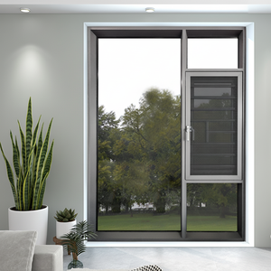Fenêtre à battant en aluminium à double vitrage insonorisée <span class=keywords><strong>sur</strong></span> <span class=keywords><strong>mesure</strong></span> avec moustiquaire - Product Image 4