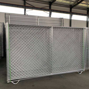 Fence Wholesale Welded Square Galvanized Easy Install Assembled Sustainable Portable Diamond <b>Mesh</b> <b>Wire</b> Chain Link Temporary - Product Image 2