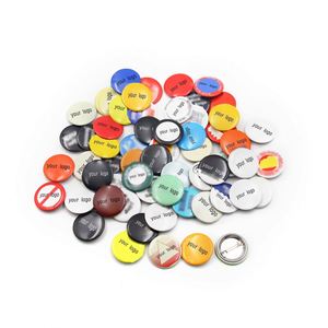 Botones Metálicos Redondos con Logotipo Personalizado, Impresión en Serigrafía, Sublimación, Lenticulares, 3D, con Lámina Dorada, para Regalos Promocionales - Product Image 1