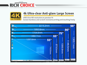 KINGONE OEM 65 Inch 4K Bảng Trắng Kỹ Thuật Số Đa Màn Hình Cảm Ứng Bảng Thông Minh Tương Tác Cho Cuộc Họp Lớp Học - Product Image 3