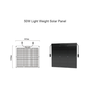 แผงโซลาร์เซลล์ขนาดกะทัดรัดน้ำหนักเบา 50W 100W 200W แบบ N-Type Half Cell โซลูชั่นพลังงานทดแทนสำหรับแคมป์และเรือ - Product Image 2