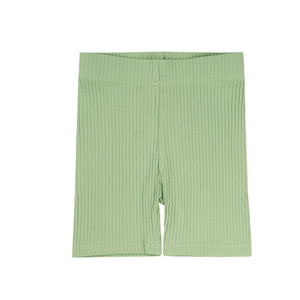 Groothandel Effen Geribbelde Elastische Fietsbroekjes Biologisch Katoen Babybroekjes Kinderen Korte Leggings - Product Image 2