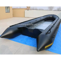 Casco de PVC inflable de piso de aluminio extraíble rígido de alta resistencia de 23 pies y 7 metros con quilla inflable y tubos de velocidad