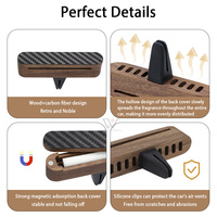 Clips d'évent de diffuseur de voiture d'huile essentielle d'aromathérapie en bois Offre Spéciale avec la surface de fibre de carbone