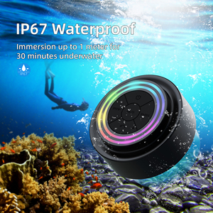 Double Small RGB Light IP67 Speaker AI Speaker Smart Voice Control Portable Smart Voice Control <strong>Assistant</strong> Bluetooth Speaker - Product Image 2
