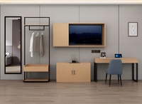 Ensembles de meubles de chambre d'hôtel européens OEM en mélamine, personnalisables, modernes, écologiques, durables, résistants à l'eau, pour hôtels de service
