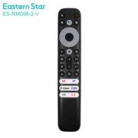 Control Remoto ES-RM098-2-V a Precio de Fábrica para el Nuevo Google Chromecast 4k TV, Decodificador con Google Voice, Smart TV G9N9N, Control por Voz BT IR