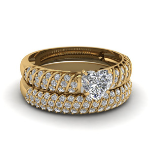 MIRADIA Conjunto de Joyas de Anillo de Pareja Único 18K Chapado en Oro Grande CZ Diamante Anillos de Compromiso de Boda para Hombres y Mujeres - Product Image 5