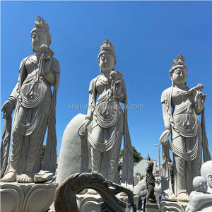 Piedra blanca Natural de estilo japonés tallada grande Kuan Yin Guan Yin <span class=keywords><strong>Kannon</strong></span> la diosa de la Misericordia Kwan Yin estatuas de escultura de Buda - Product Image 6