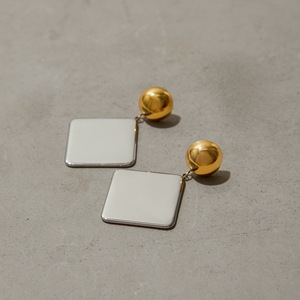 Boucles d'oreilles pendantes géométriques en or avec pendentif carré, bijoux de mode pour soirée - Product Image 3