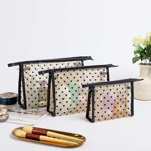 Portable Nylon Mesh <b>Makeup</b> Bag With Inner Liner Travel Cosmetic Storage <b>Case</b> For Trip And Desktop Use - Product Image 2