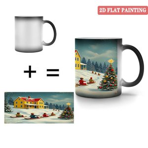 Frosted <b>Ceramic</b> <b>Mug</b> 11oz Heat Sensitive Coffee Tea Cup Daily Use Classic Design - Product Image 4