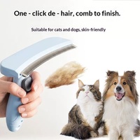 Peigne Premium 2-en-1 pour Animaux de Compagnie : Démêlant et Éliminateur de Sous-Poil avec Dents en PP Sûres et Lame Inférieure en Velours pour le Toilettage des Chats, Chiens et Lapins à Poils Longs