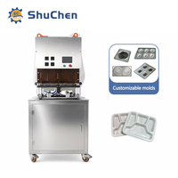Machine à sceller les barquettes alimentaires Shuchen, scelleuse thermique pour barquettes, idéale pour les noix, les collations, les desserts, les biscuits