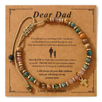 Bracelet ethnique vintage plaqué or pour homme, fait main avec pierres naturelles et perles d'espacement, stock explosif transfrontalier