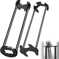 Clé multifonctionnelle pour lavabo en acier au carbone, clé de robinet, clé à tuyaux de plomberie, kit de réparation pour lavabo de salle de bain et cuisine, outils de quincaillerie