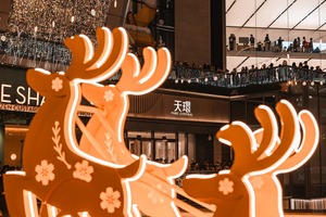 Globo de Cristal Navideño Giratorio Interactivo - Exhibición Dinámica de Acero Inoxidable para Exteriores de Edificios - Product Image 3