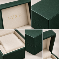 Boîte à bijoux magnétique de luxe personnalisée avec doublure en éponge et impression offset, boîte cadeau rigide pour boucles d'oreilles, bagues, colliers, vente en gros