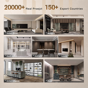 Juego de gabinetes de cocina Lesso Home de roble blanco norteamericano con fregadero, puerta de vidrio con bisagras, diseño personalizado, estilo Shaker, gabinetes de cocina modulares - Product Image 5