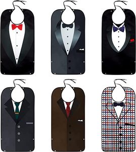 Bavoirs <span class=keywords><strong>pour</strong></span> adultes-bavoirs <span class=keywords><strong>pour</strong></span> hommes mangeant lavables, protecteurs de vêtements <span class=keywords><strong>pour</strong></span> adultes réutilisables avec ramasseur de miettes - Product Image 5