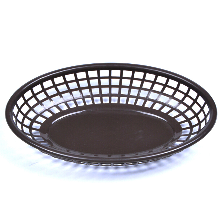 Безопасные овальные корзины для быстрого питания, пластиковая корзина для быстрого питания