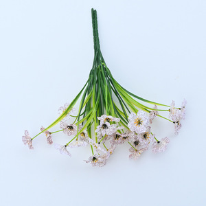 Plantes artificielles en plastique, herbe de printemps verte violette, décorations pour la maison, mariage, extérieur, ornements floraux simulés, verdure artificielle - Product Image 5