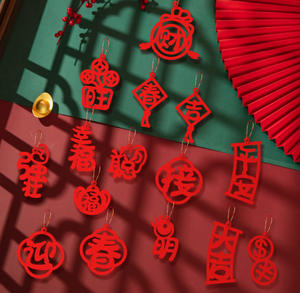 Çin yeni yıl süslemeleri 2026 ejderha 1 takım/paket ay yeni yıl süslemeleri kırmızı zarf çin düğüm askı süsleri - Product Image 4