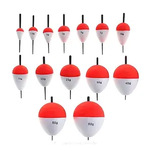 Hard Foam Fishing Bobbers With Stick Red White Fishing Float Set For Crappie Panfish Walleyes Bass Trout