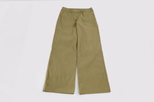 Pantalones Casuales de Cintura Baja con Doble Botonadura en Verde Oliva, Estilo Urbano, Versátiles para el Día a Día, Únicos y Básicos - Product Image 6