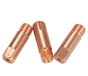 M14*15*3.2/4.0/5.0mm Đầu tiếp xúc hàn hồ quang nhúng đồng 500A Phụ kiện vòi phun thép Mượt mà gửi lụa cho hàn <span class=keywords><strong>220V</strong></span> - Product Image 4