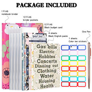 Cuaderno de Hojas Sueltas A6 de Cuero PU Carpeta Planificador de Presupuesto Original Agenda Almacenamiento de Efectivo Libro de Cuentas con Hebilla Regalos para Niños - Product Image 5