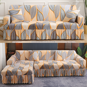 <span class=keywords><strong>Housse</strong></span> de canapé en tissu Spandex élastique moderne, jupe de <span class=keywords><strong>protection</strong></span> imprimée à motifs géométriques lavables pour bureau en plein air - Product Image 1