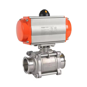 Covna บอลวาล์วสแตนเลส3ชิ้นการเชื่อมต่อแบบไตรแอคทูเอเตอร์นิวเมติกแบบสองจังหวะสำหรับสื่อน้ำการปรับแต่ง OEM - Product Image 2