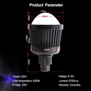 Car Led Headlight Universal 25W K3 2.5 Inch High Beam Projector Lens with Blue/red Demon Eyes Waterproof High Bright LED <b>Lights</b> - Product Image 2
