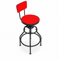 Tabouret de bar industriel pivotant avec dossier, siège à ressort à gaz, hauteur réglable de 75 à 87 cm, capacité de charge de 270 lb, pour pub, hôtel, comptoir