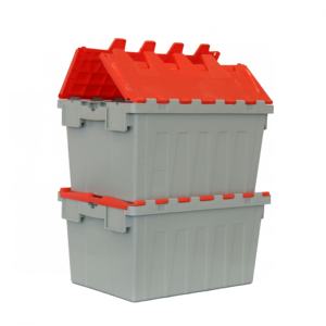 <span class=keywords><strong>Caisse</strong></span> de déménagement en plastique pile et nid de bonne qualité à bas prix avec couvercle à charnière - Product Image 2