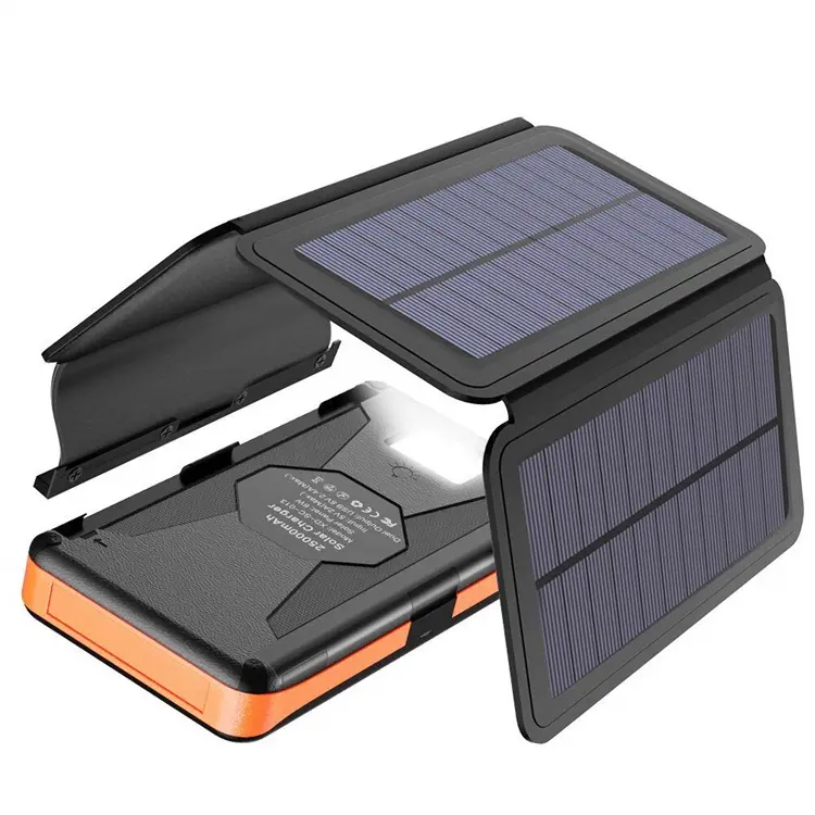 Portable Foldable flexible emergency power high capacity Solar Mobile Phones panel charger Bag for outdoor traveling use