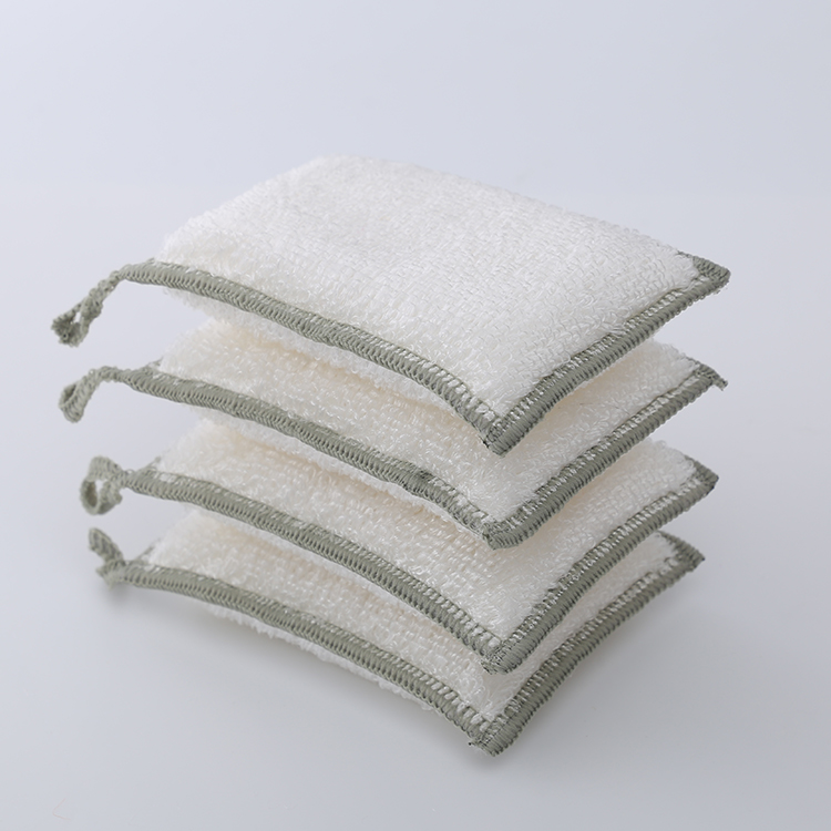 Bamboo Fiber Antibacterial Sponge Blocks Kitchen Dish Wash Cloth