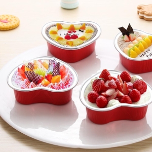 Re3g 130ml hình trái tim bánh cupcake hộp nhôm lá nhỏ bánh chảo với nắp cho Đảng - Product Image 2