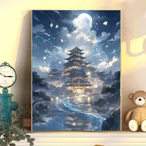 Diy Custom Framed Paint By Numbers Chinese Ancient Style Pictures Canvas Painting By Numbers