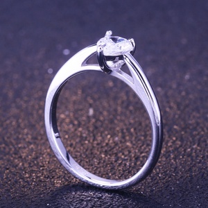 Hot Selling Branded Women's White Gold Plated Pear Cut <b>CZ</b> <b>Rings</b> Sterling Silver Jewelry for Weddings & Parties CMA Certified - Product Image 3
