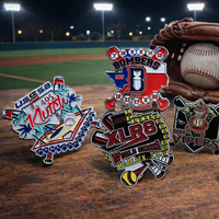 Épingles de revers personnalisées avec logo de club sportif, badges d'équipe en émail souple, épingles de baseball personnalisées