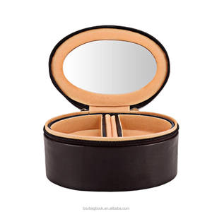 Pastillero semanal de 7 días para relojes y joyas de cuero, paquete de almacenamiento rectangular, caja púrpura de tejido de cuero con 6 ranuras con cinta - Product Image 2