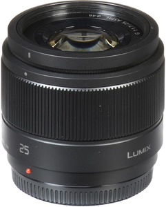 เลนส์ Panasonic, 25 มม., F1.7 ASPH, มิเรอร์เลสโฟร์เทิร์ดส์, H-H025K (สีดำ USA) เซ็นเซอร์ CMOS กล้องมิเรอร์เลส - Product Image 6