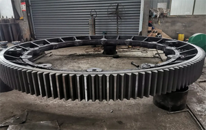 Поворотный подшипник с большим стальным зубчатым кольцом, двойной винтовой поворотный для сушильной шаровой мельницы - Product Image 6