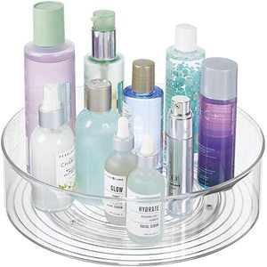 9.8 Inch Plastic Round Lazy Susan Rotating Kitchen Organizer