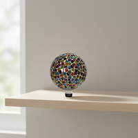 YIXIN Vente en gros 8 pouces 10 pouces Boules de verre décoratives en mosaïque Boule de jardin de Noël de luxe pour décoration de mosaïque de jardin