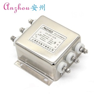 Filtro de Alimentación Trifásico Anzhou 10A 380V 440V AN-10C12CB Tipo Perno Inductor - Product Image 1